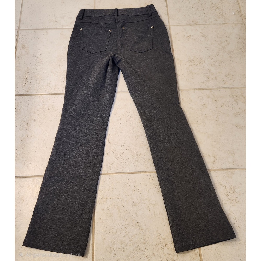 Style &‎ Co Womens Charcoal Gray Stretch Straight Leg Dress Pants Size 6